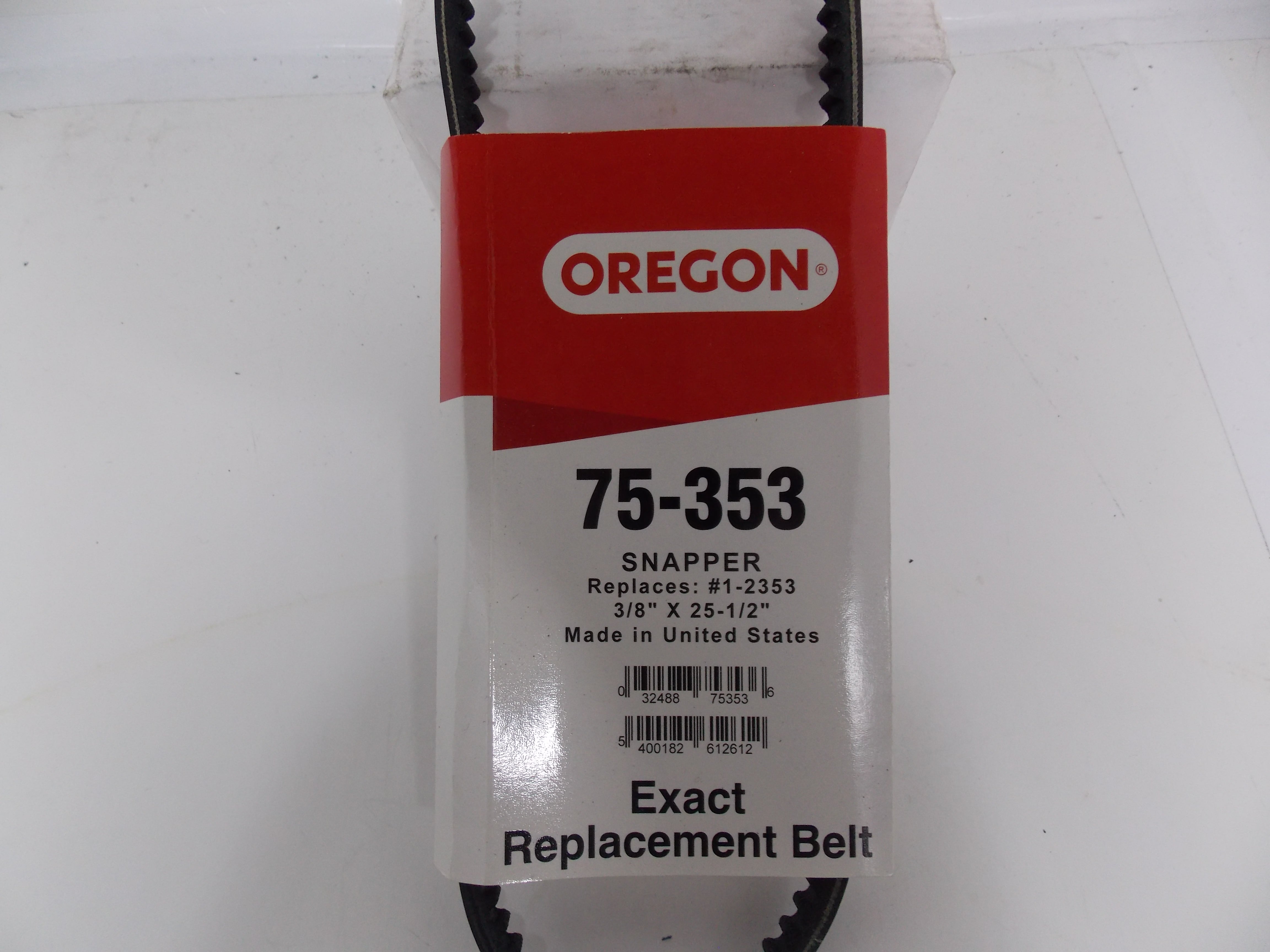 Oregon 75-353 Mower Belt Snapper 3/8" x 25-1/2"